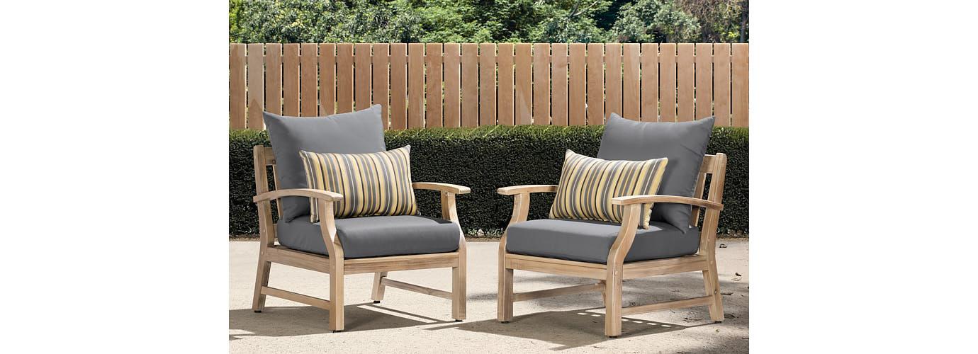 Kooper Set of 2 Outdoor Club Chairs - Thumbnail 2