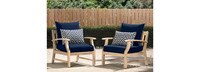 Kooper™ Set of 2 Sunbrella® Outdoor Club Chairs - Bliss Ink