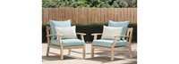 Kooper™ Set of 2 Sunbrella® Outdoor Club Chairs - Bliss Ink
