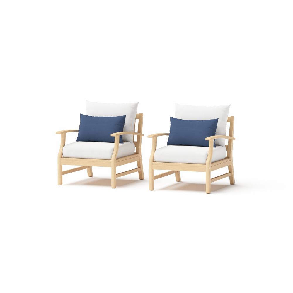 Kooper™ Set of 2 Sunbrella® Outdoor Club Chairs - Bliss Ink