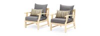Kooper™ Set of 2 Sunbrella® Outdoor Club Chairs - Charcoal Gray