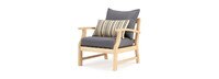 Kooper™ Set of 2 Sunbrella® Outdoor Club Chairs - Charcoal Gray
