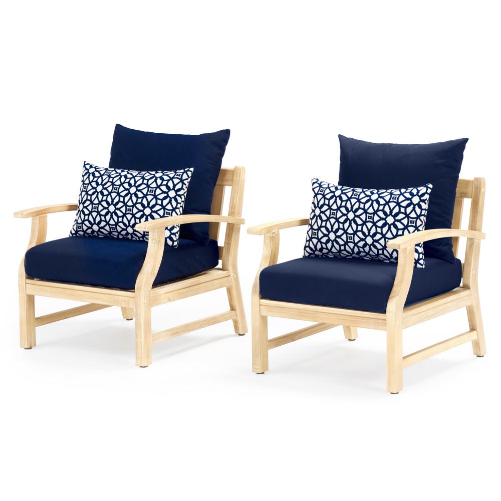 Kooper™ Set of 2 Sunbrella® Outdoor Club Chairs - Navy Blue