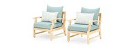 Kooper™ Set of 2 Sunbrella® Outdoor Club Chairs - Spa Blue