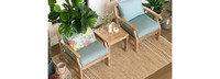 Kooper™ Set of 2 Sunbrella® Outdoor Club Chairs - Spa Blue