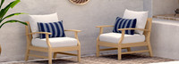 Kooper™ Set of 2 Sunbrella® Outdoor Club Chairs - Spa Blue
