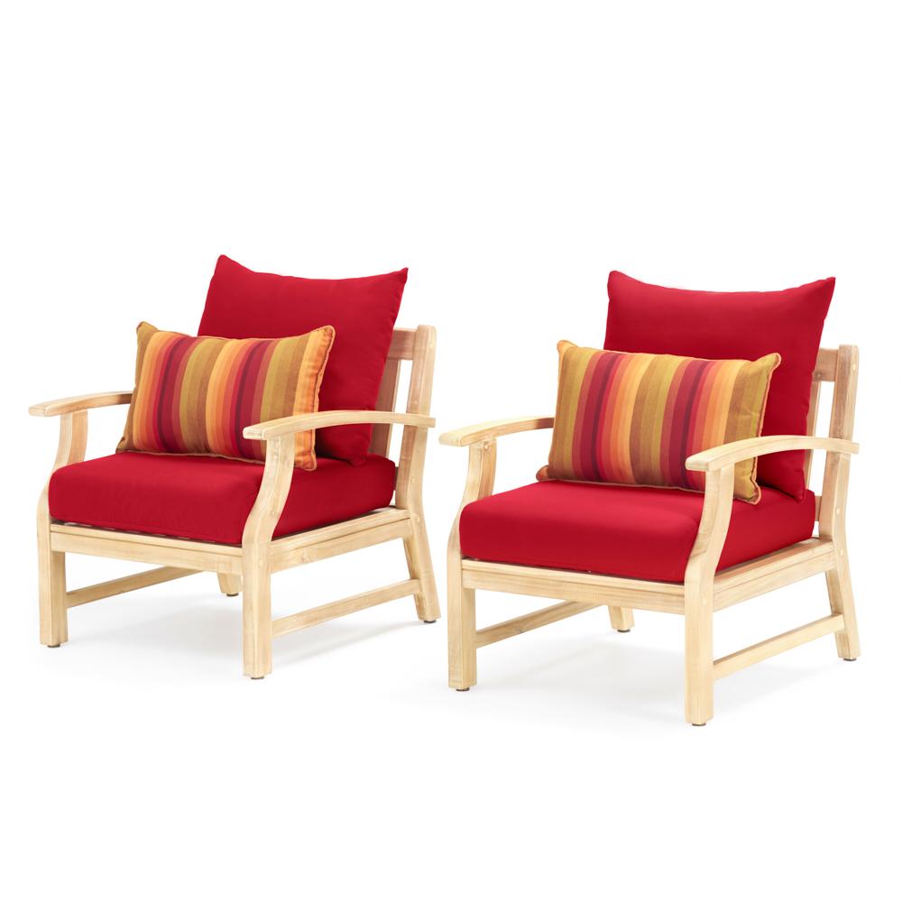 Kooper™ Club Chairs - Sunset Red