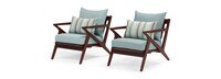 Vaughn™ Set of 2 Outdoor Club Chairs - Bliss Blue