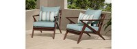 Vaughn™ Set of 2 Outdoor Club Chairs - Bliss Blue