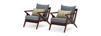 Vaughn™ Set of 2 Outdoor Club Chairs - Charcoal Gray
