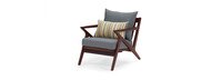 Vaughn™ Set of 2 Outdoor Club Chairs - Charcoal Gray