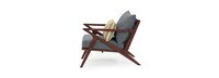 Vaughn™ Set of 2 Outdoor Club Chairs - Charcoal Gray
