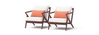 Vaughn™ Set of 2 Outdoor Club Chairs - Cast Coral