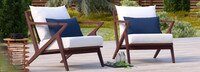 Vaughn™ Set of 2 Outdoor Club Chairs - Cast Coral