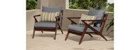 Vaughn™ Set of 2 Outdoor Club Chairs - Cast Coral