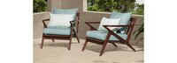 Vaughn™ Set of 2 Outdoor Club Chairs - Cast Coral