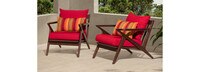 Vaughn™ Set of 2 Outdoor Club Chairs - Cast Coral