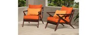 Vaughn™ Set of 2 Outdoor Club Chairs - Cast Coral
