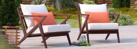 Vaughn™ Set of 2 Sunbrella® Outdoor Club Chairs - Navy Blue