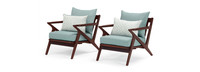 Vaughn™ Set of 2 Sunbrella® Outdoor Club Chairs - Spa Blue
