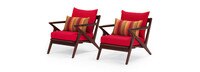 Vaughn™ Set of 2 Sunbrella® Outdoor Club Chairs - Sunset Red