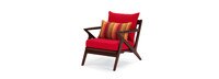 Vaughn™ Set of 2 Sunbrella® Outdoor Club Chairs - Sunset Red