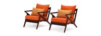 Vaughn™ Set of 2 Sunbrella® Outdoor Club Chairs - Tikka Orange