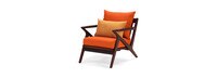 Vaughn™ Set of 2 Sunbrella® Outdoor Club Chairs - Tikka Orange