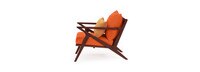 Vaughn™ Set of 2 Sunbrella® Outdoor Club Chairs - Tikka Orange
