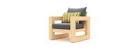 Benson™ 5 Piece Sunbrella® Outdoor Club Chair & Ottoman Set - Charcoal Gray