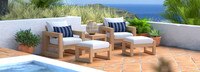 Benson™ 5 Piece Club Chair & Ottoman Set - Centered Ink