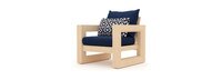 Benson™ 5 Piece Sunbrella® Outdoor Club Chair & Ottoman Set - Navy Blue