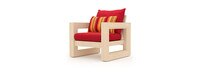 Benson™ 5 Piece Club Chair & Ottoman Set - Sunset Red