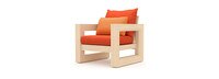 Benson™ 5 Piece Club Chair & Ottoman Set - Tikka Orange