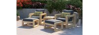 Benson™ 5 Piece Club Chair & Ottoman Set - Tikka Orange
