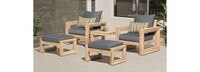 Benson™ 5 Piece Club Chair & Ottoman Set - Tikka Orange