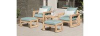 Benson™ 5 Piece Club Chair & Ottoman Set - Tikka Orange
