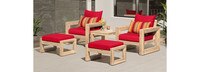 Benson™ 5 Piece Club Chair & Ottoman Set - Tikka Orange