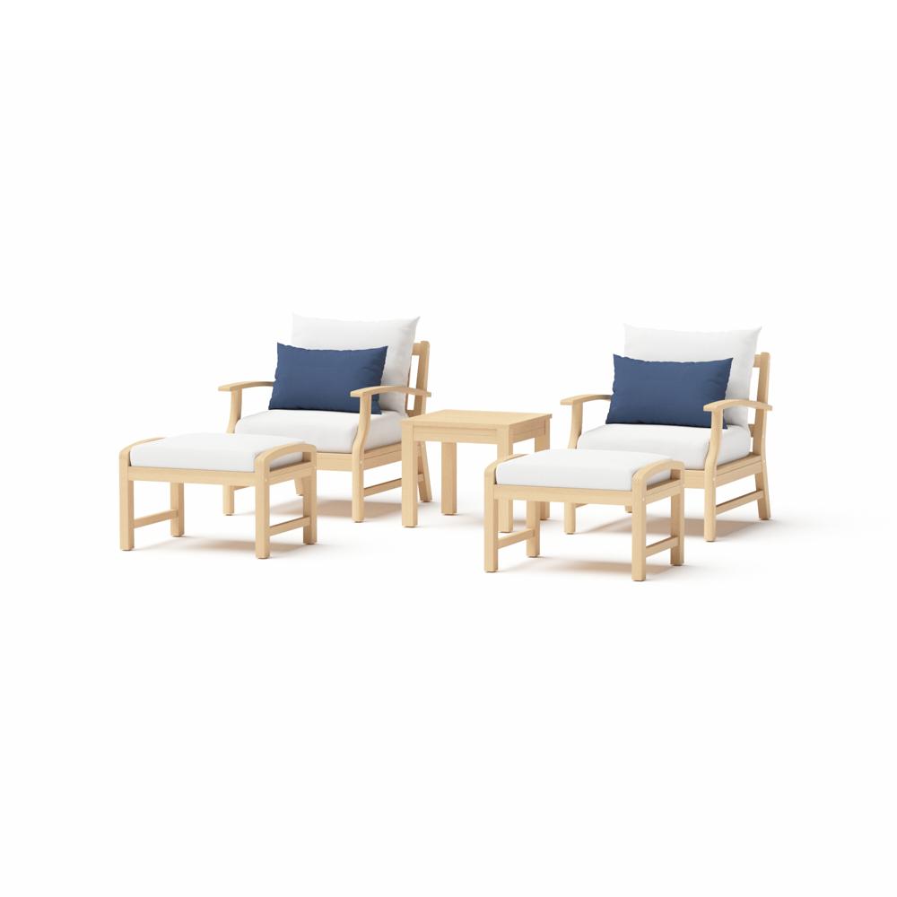 Kooper™ 5 Piece Club Chair & Ottoman Set - Bliss Ink