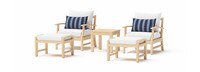 Kooper™ 5 Piece Club Chair & Ottoman Set - Centered Ink
