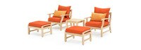 Kooper™ 5 Piece Club Chair & Ottoman Set - Tikka Orange
