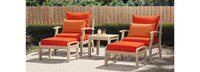 Kooper™ 5 Piece Club Chair & Ottoman Set - Tikka Orange