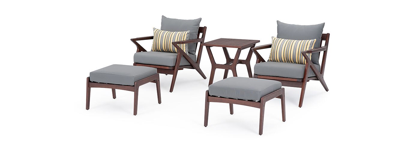 RST Brands Vaughn Club Chair and Ottoman Set - Thumbnail 4