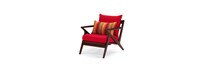 Vaughn™ 5 Piece Outdoor Club Chair and Ottoman Set - Sunset Red