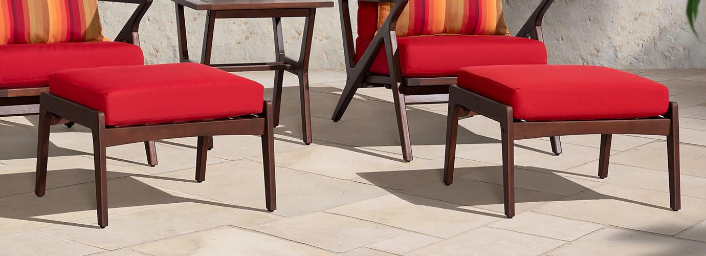 RST Brands Vaughn Outdoor Club Ottoman - Thumbnail 4