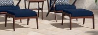 Vaughn™ Set of 2 Outdoor Club Ottomans - Navy Blue