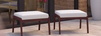 Vaughn™ Set of 2 Outdoor Club Ottomans - Navy Blue