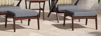 Vaughn™ Set of 2 Outdoor Club Ottomans - Navy Blue