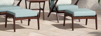 Vaughn™ Set of 2 Outdoor Club Ottomans - Navy Blue