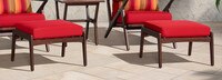 Vaughn™ Set of 2 Outdoor Club Ottomans - Navy Blue